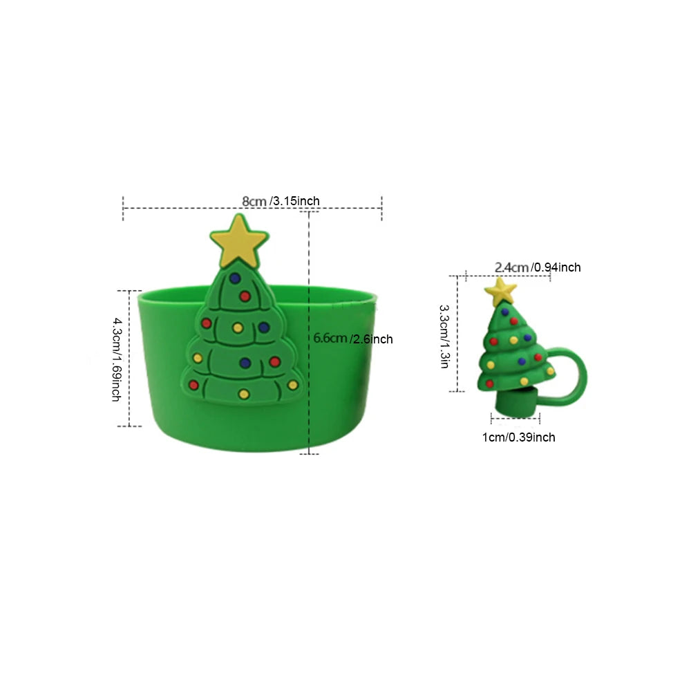 Bottly Christmas Set – Holiday Bottle Boot & Straw Topper