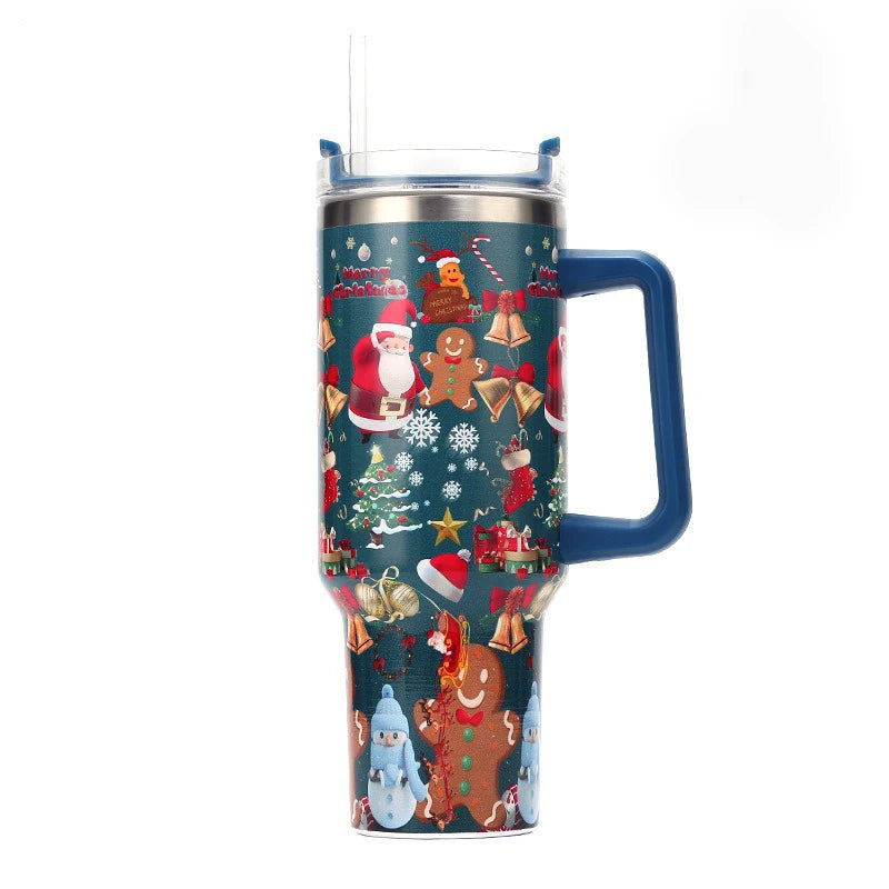 Bottly™ Christmas Edition – 40oz Stainless Steel Tumbler with Handle (1200ML)
