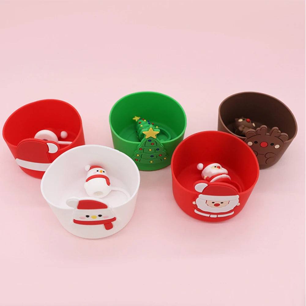 Bottly Christmas Set – Holiday Bottle Boot & Straw Topper