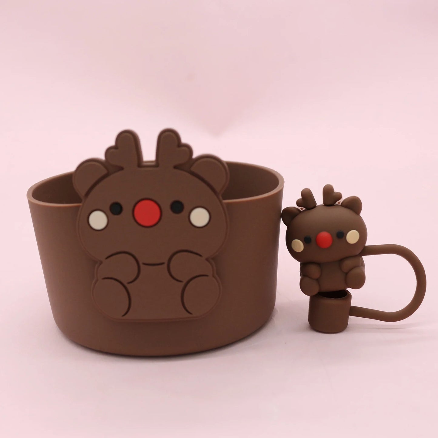 Bottly Christmas Set – Holiday Bottle Boot & Straw Topper